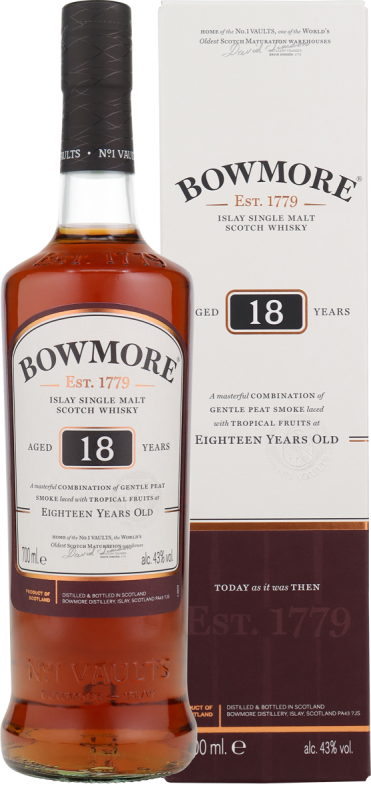 Bowmore 18 Years old 43% 0,7l - (10/4/3)*/