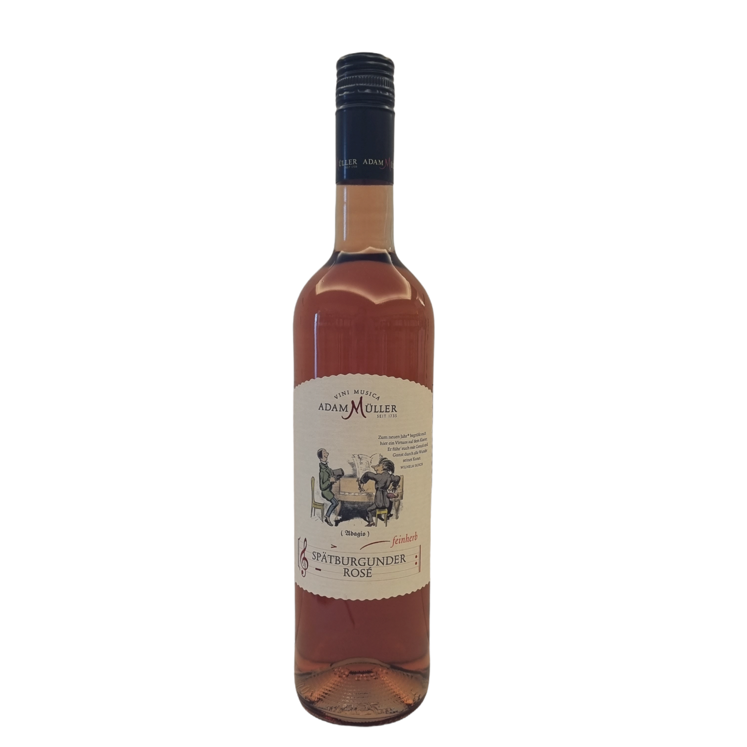 Spätburgunder Rosé feinherb Vini Musica Adagio 2023 0,75 l (AM/3114) Spätburgunder Rosé feinherb Vini Musica Adagio 2023 0,75 l (AM/3114)