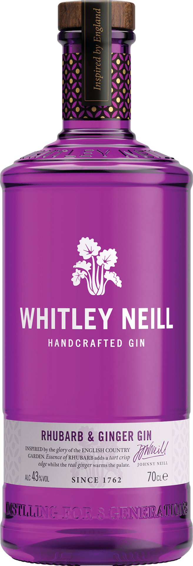 Whitley Neill Rhubarb & Ginger Gin 43% 0,7l**