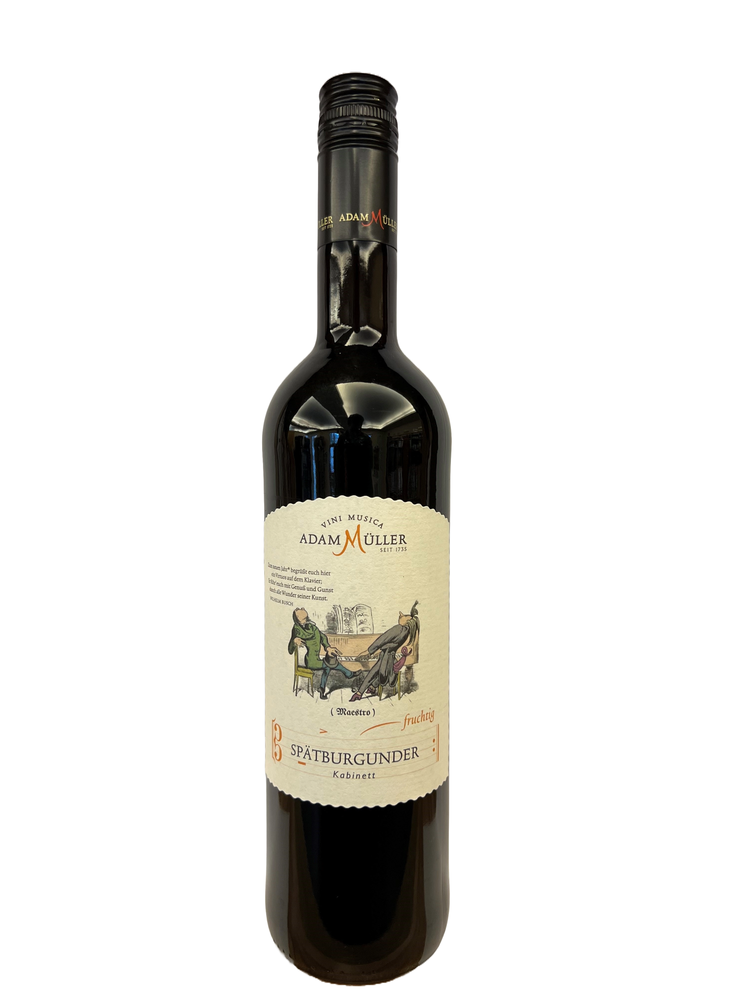 Spätburgunder Kabinett fruchtig Vini Musica Maestro 2022 0,75 l (AM/3201) Spätburgunder Kabinett fruchtig Vini Musica Maestro 2022 0,75 l (AM/3201)