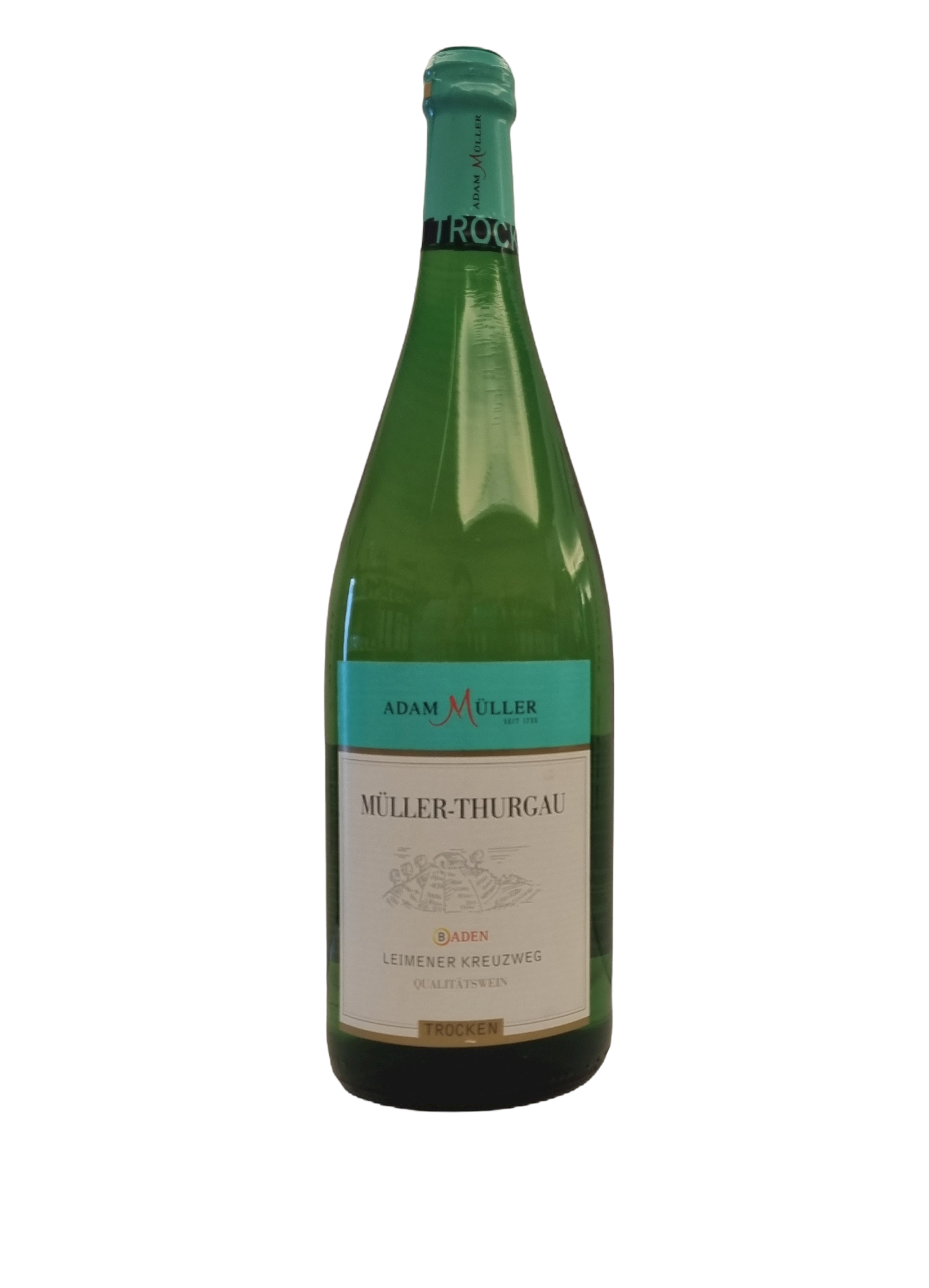 Müller-Thurgau trocken Leimener Kreuzweg 2023 1,0 l (AM/1382) Müller-Thurgau trocken Leimener Kreuzweg 2023 1,0 l (AM/1382)