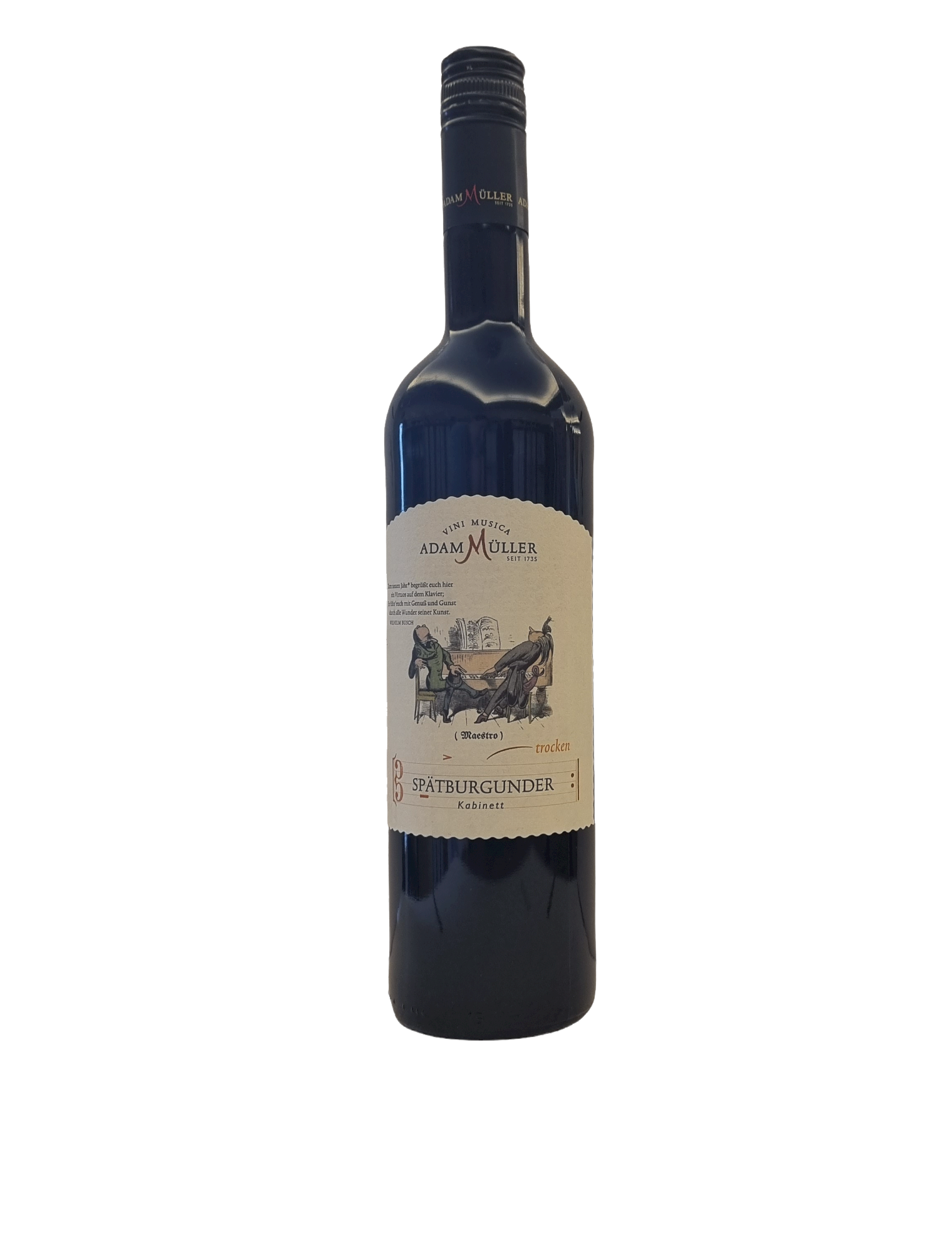 Spätburgunder Kabinett trocken Vini Musica Maestro 2022 0,75 l (AM/3204) Spätburgunder Kabinett trocken Vini Musica Maestro 2022 0,75 l (AM/3204)