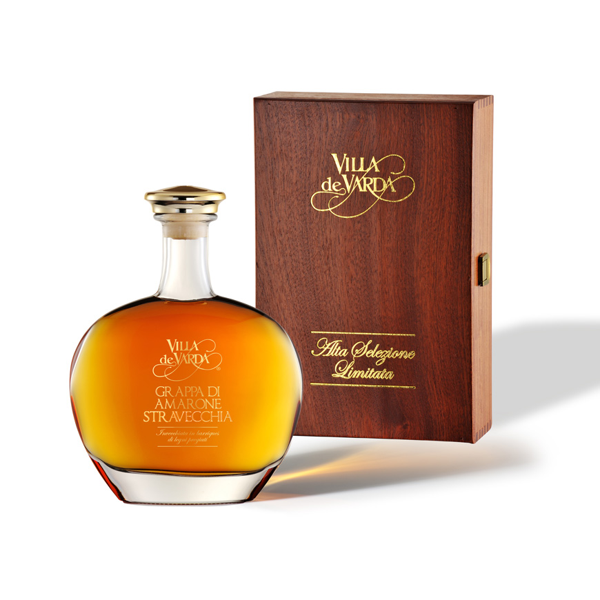 Amarone Straveccia Grappa 40% vol. - in Holzkiste 0,7l  (IV/32)